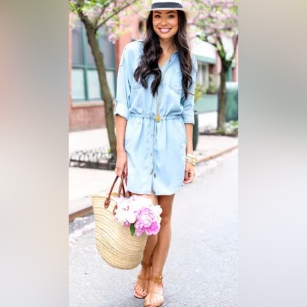Vince Camuto Denim Shirt Dress size M